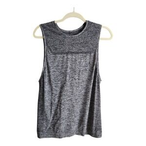 Zara Sleeveless Tank Top Blue Grey Workout Top Size Small